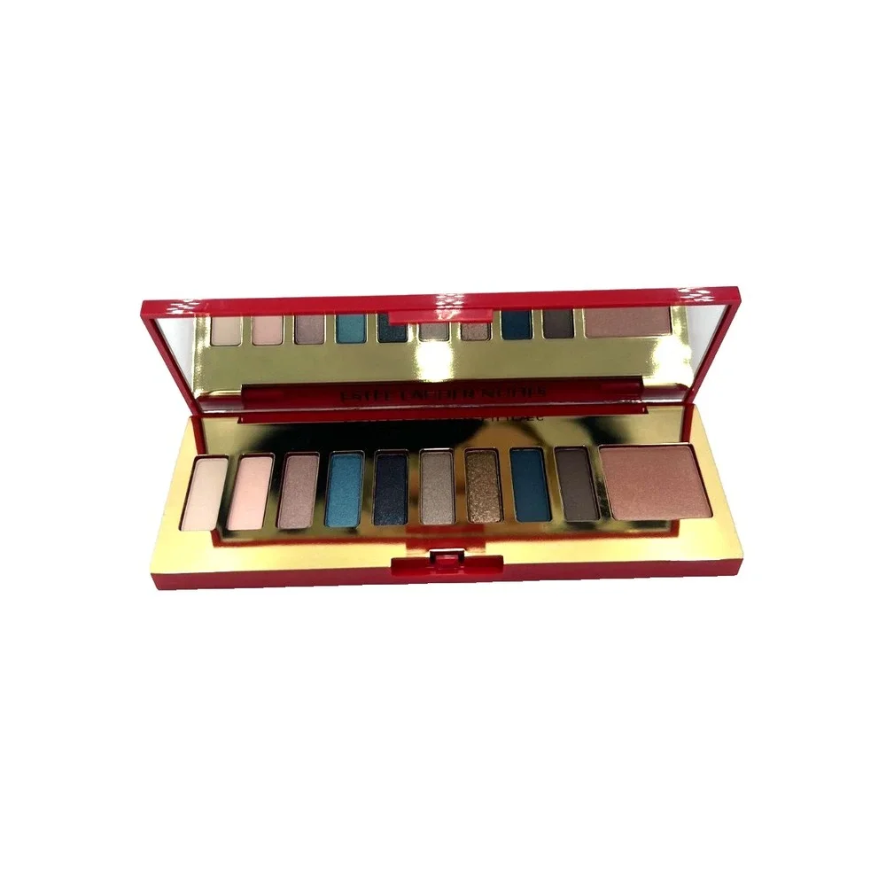 Estee Lauder Pure Color Envy Eye Shadow Palette Nudes & Pink Floral Cosmetic Bag